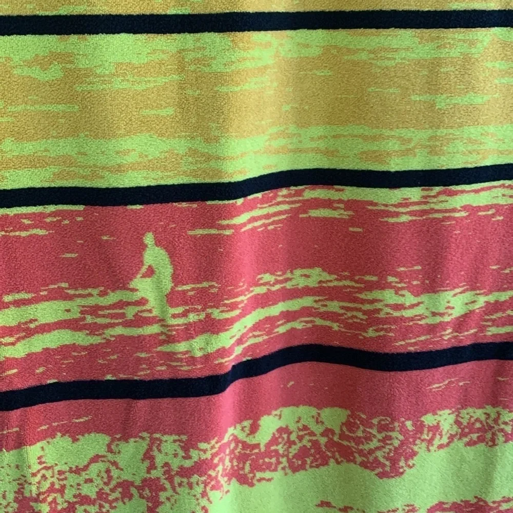 Resort Living Surfer Sunset Beach Towel Red Orange Yellow Black Extra Large 3x6’